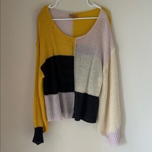 Vrg Grl Multicolor Knit Sweater Size Small